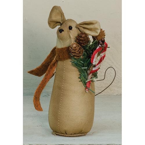 Candy Cane Mouse Doll - The Fox Decor