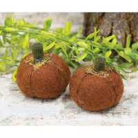 2 Set Felt Mini Pumpkins - The Fox Decor