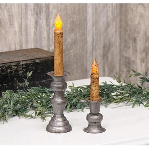 Alette Candle Holder 3 Pewter Look - The Fox Decor