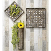 Graywash Square Woven Frame 12 - The Fox Decor