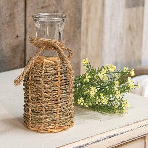 Willow Wrapped Glass Bottle - 8 - The Fox Decor