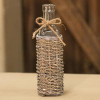 Seagrass Long Neck Glass Bottle - The Fox Decor