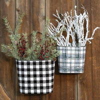 2 Set Plaid Wall Pockets - The Fox Decor