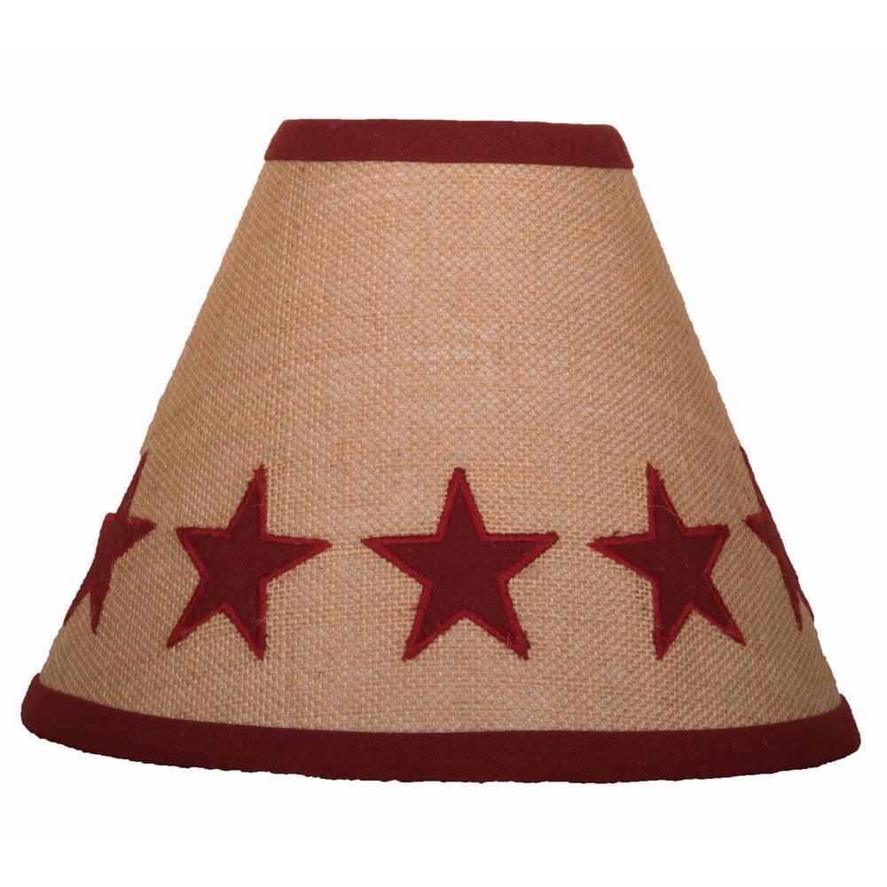 Heritage House Star Lampshade 10 In Barn Red 0R040017 - The Fox Decor