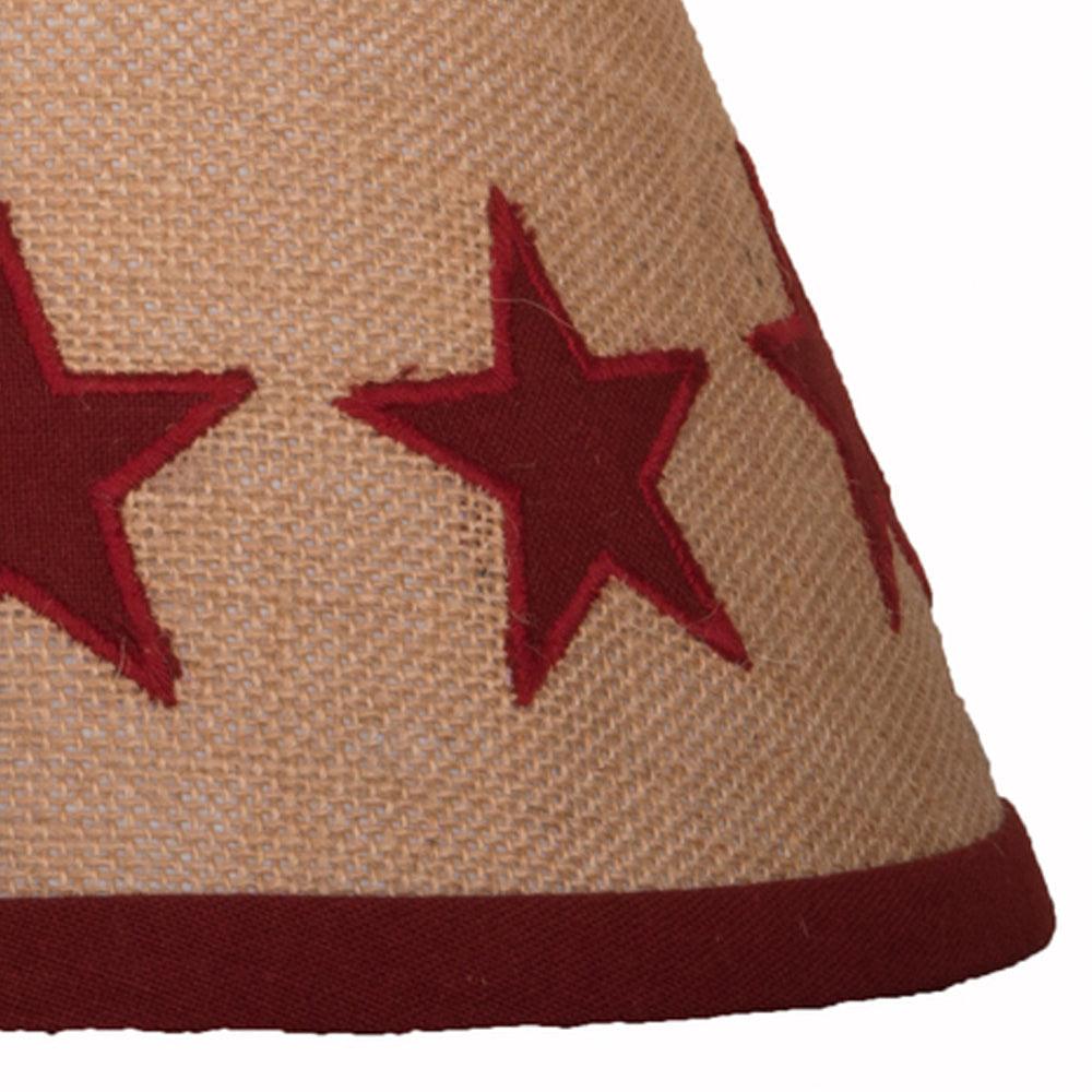 Heritage House Star Lampshade 10 In Barn Red 0R040017 - The Fox Decor