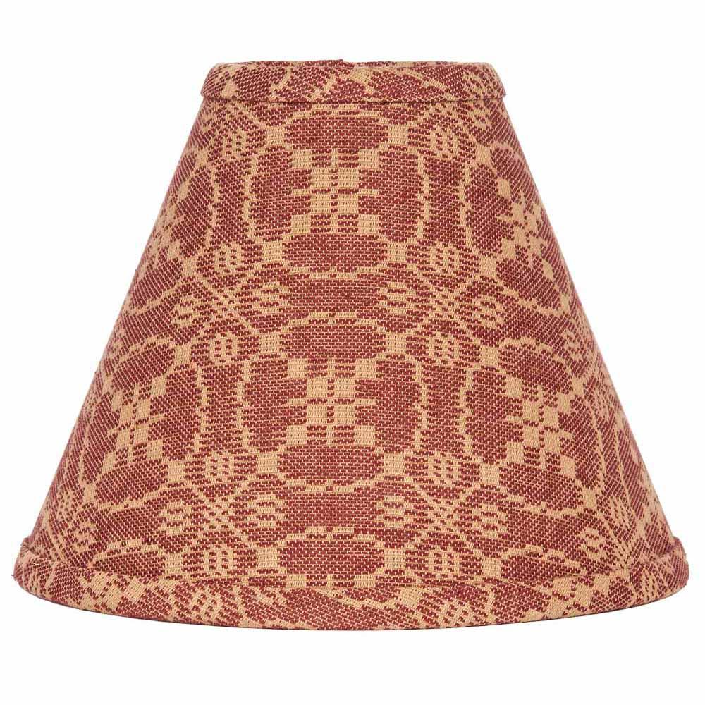 Barn Red Tan Marshfield Jacquard 10" Lampshade 0R106017 - The Fox Decor