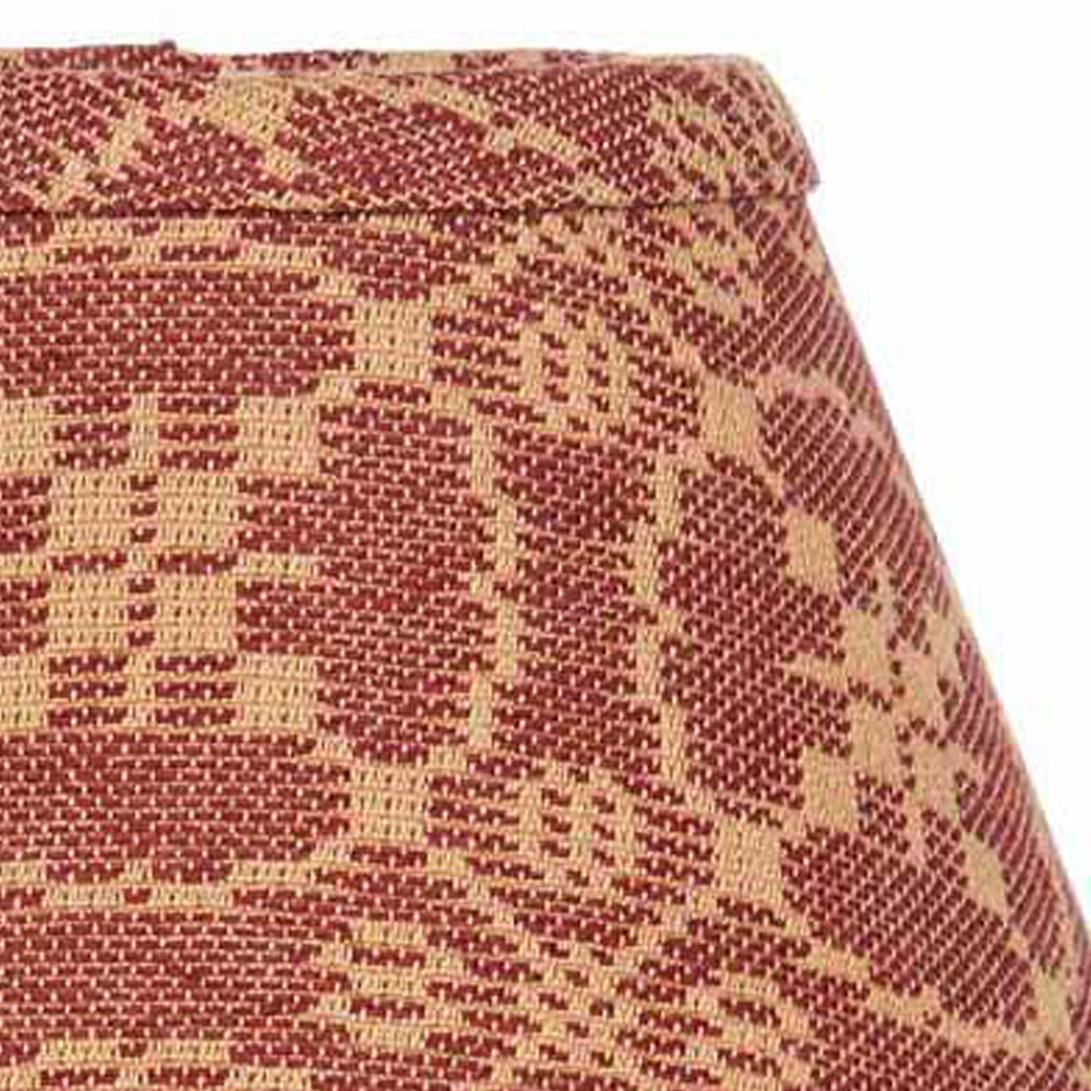 Barn Red Tan Marshfield Jacquard 10" Lampshade 0R106017 - The Fox Decor