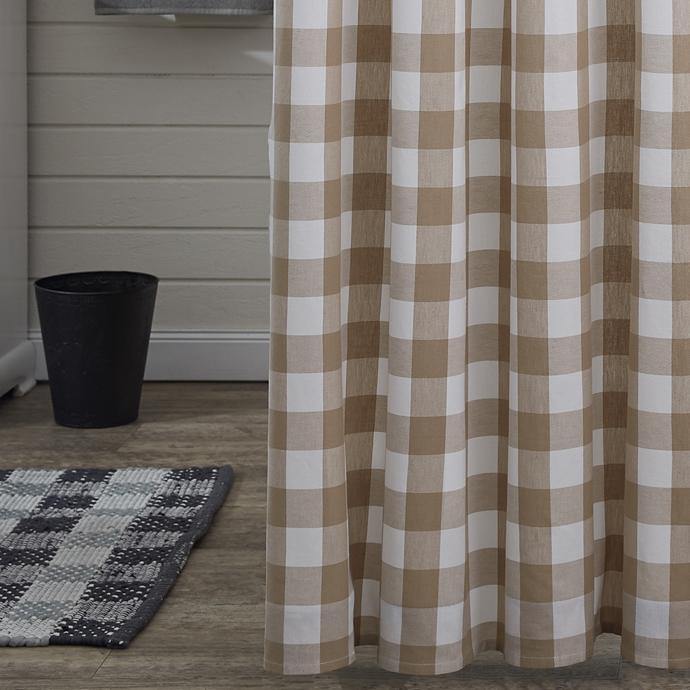 Wicklow Check Natural Shower Curtain - 72