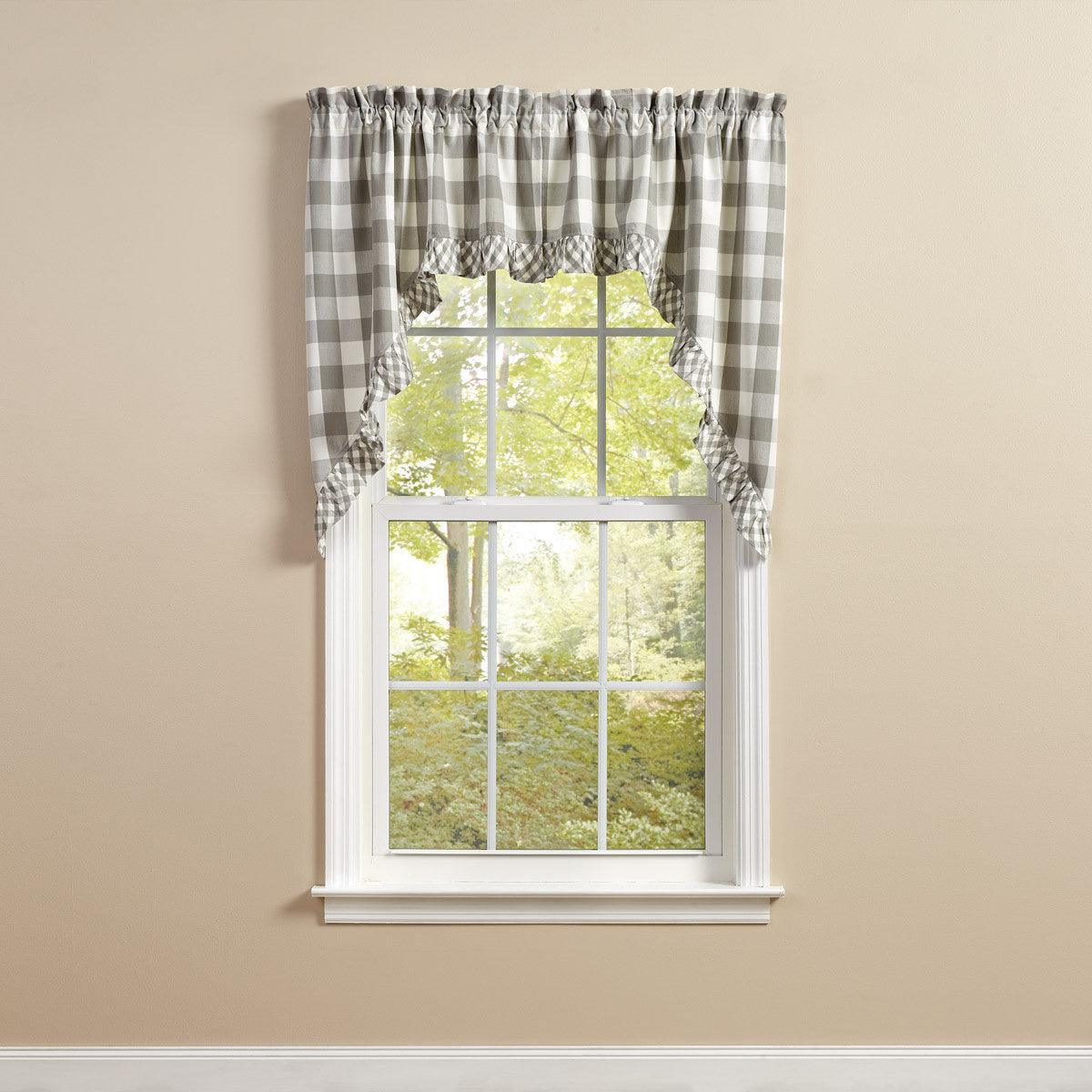 Wicklow Ruffled Swags - Dove 72x36 Park Designs - The Fox Decor