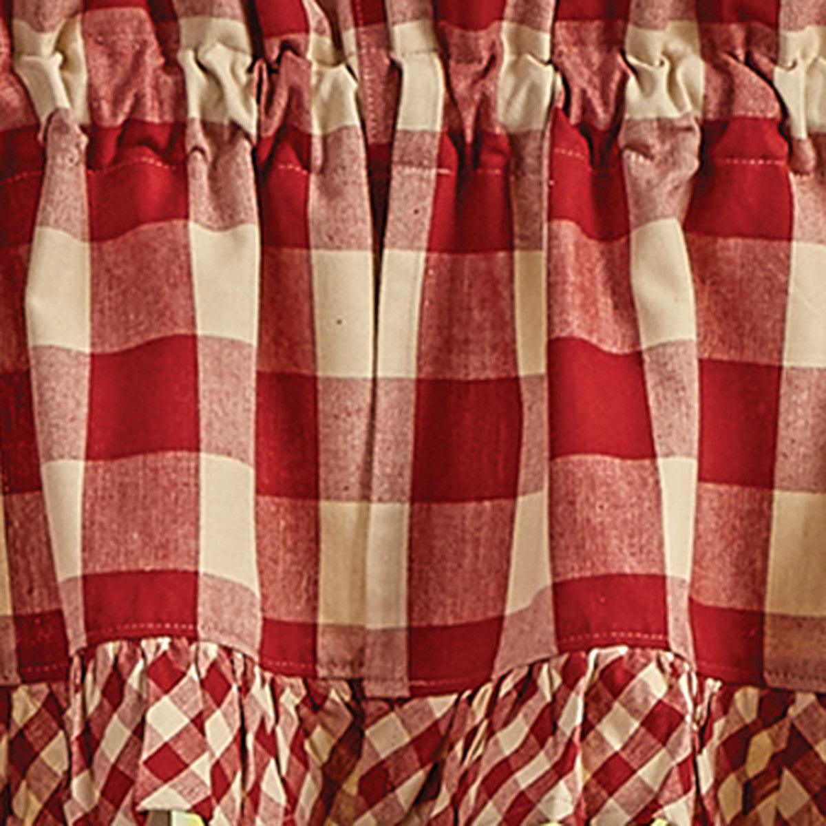 Wicklow Ruffled Swags - Garnet 72x36 Park Designs - The Fox Decor