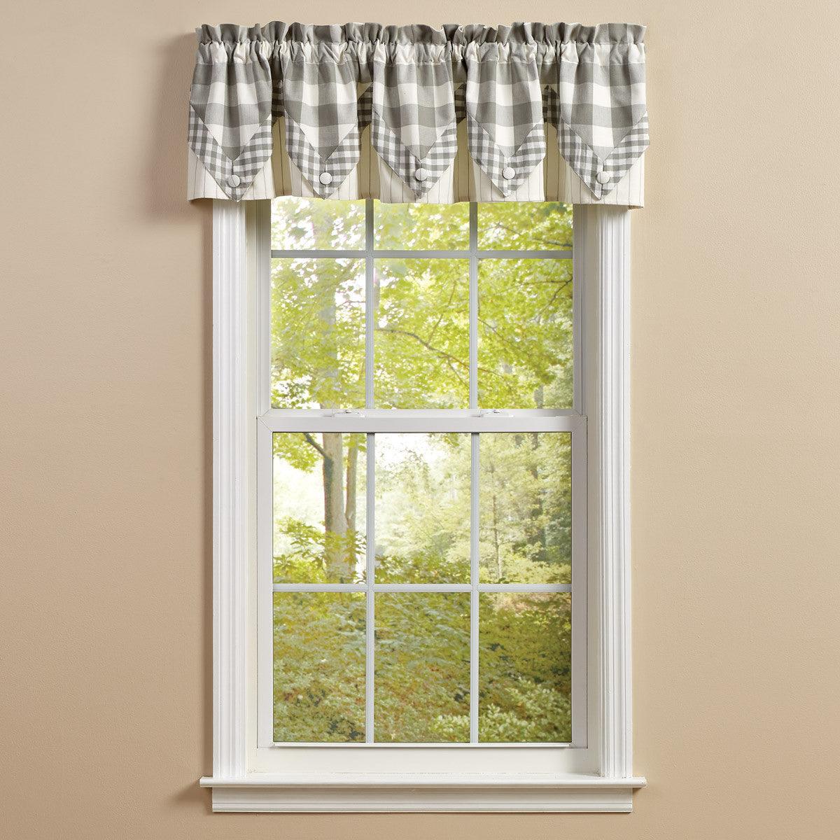 Wicklow Lined Point Valance 15" L - Dove Park designs - The Fox Decor