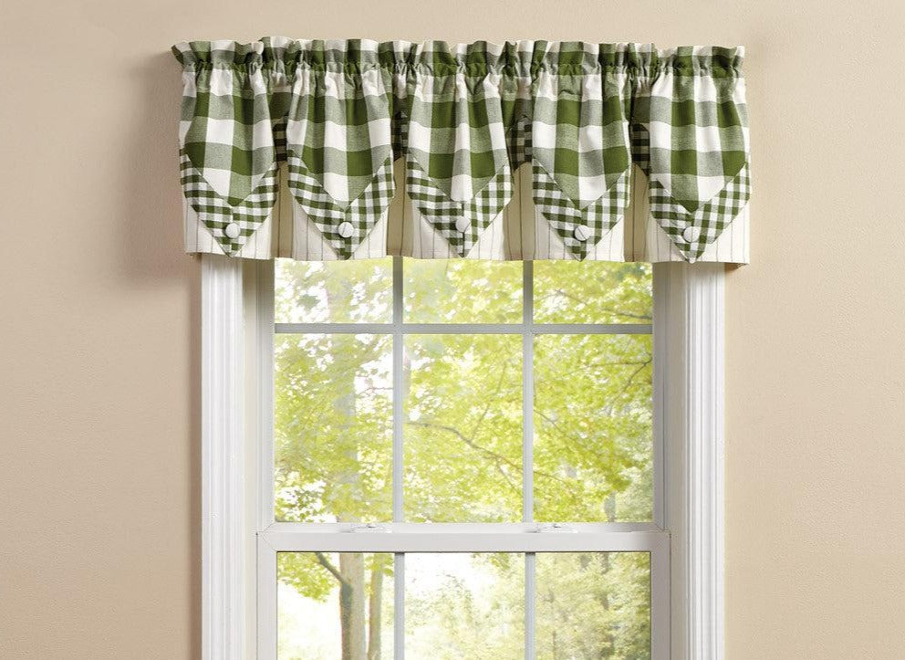 Wicklow Lined Point Valance 15" L - Sage Park designs - The Fox Decor