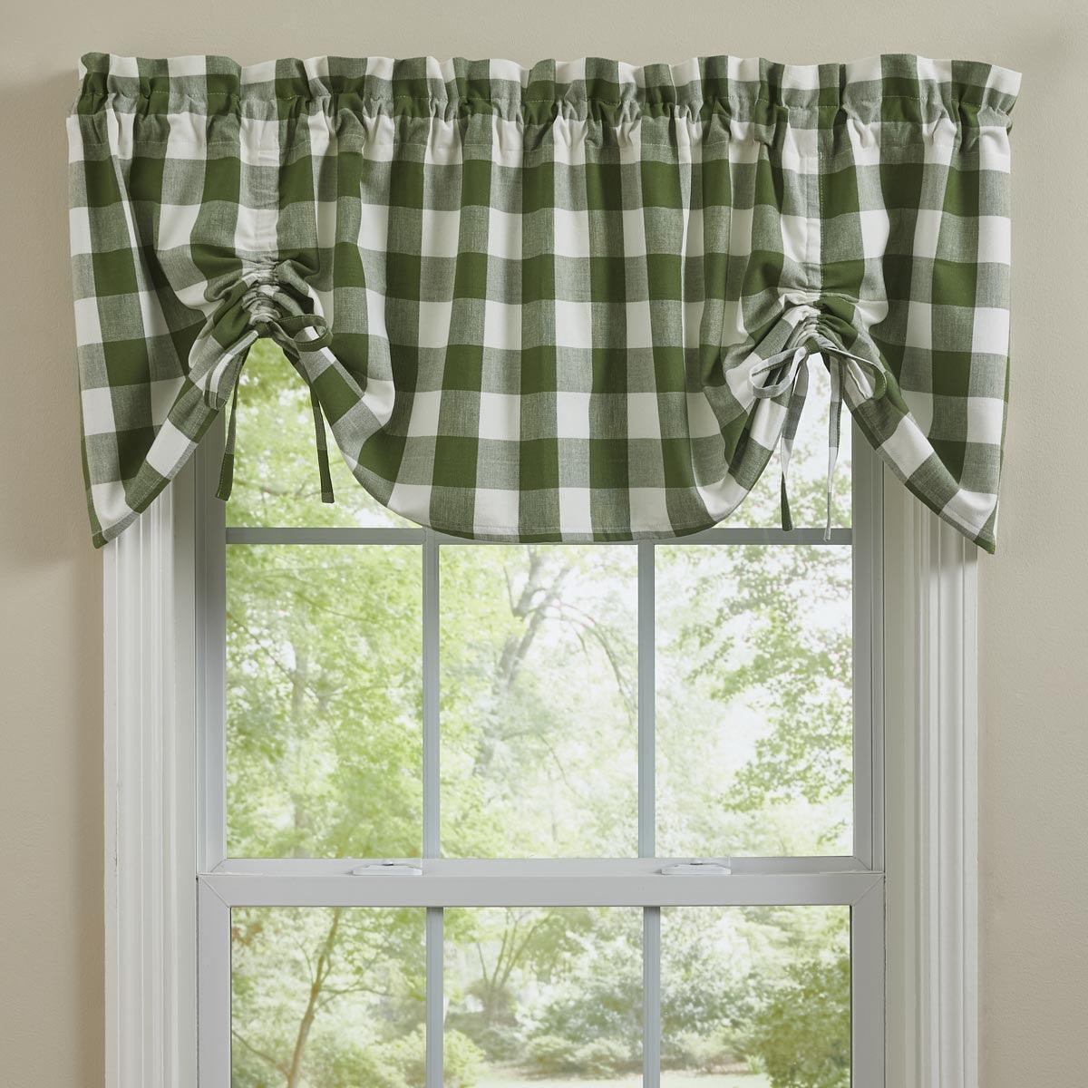 Wicklow Check Valance - Farmhouse Sage Park designs - The Fox Decor