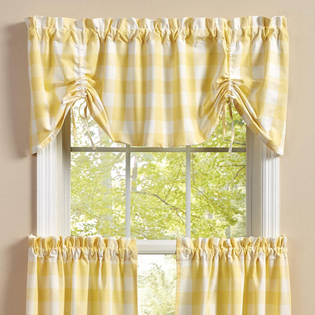 Wicklow Check Valance - Farmhouse Yellow 60