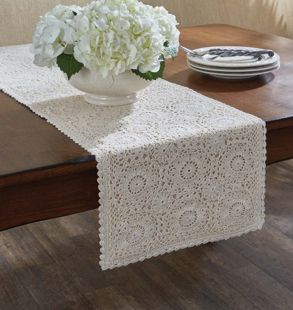 Lace Table Runner - Cream 13" x 54" Park Designs - The Fox Decor