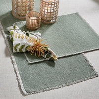 Thumbnail for Frayed Edge Placemat - Sage Set Of 6 Park Designs - The Fox Decor