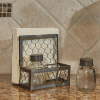 Chicken Wire Salt, Pepper & Napkin Holder - Park Designs - The Fox Decor