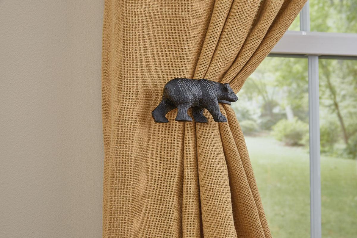 Black Bear Curtain Tie Backs - Set Of 2 Park Designs - The Fox Decor