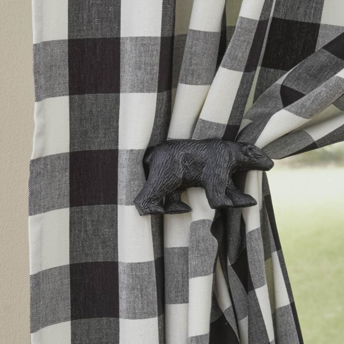 Black Bear Curtain Tie Backs - Set Of 2 Park Designs - The Fox Decor