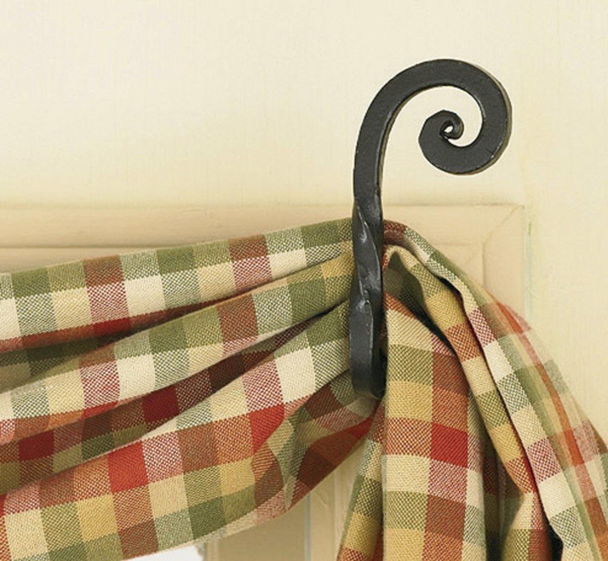 Curtain Hooks - Forged Scroll Park Designs - The Fox Decor