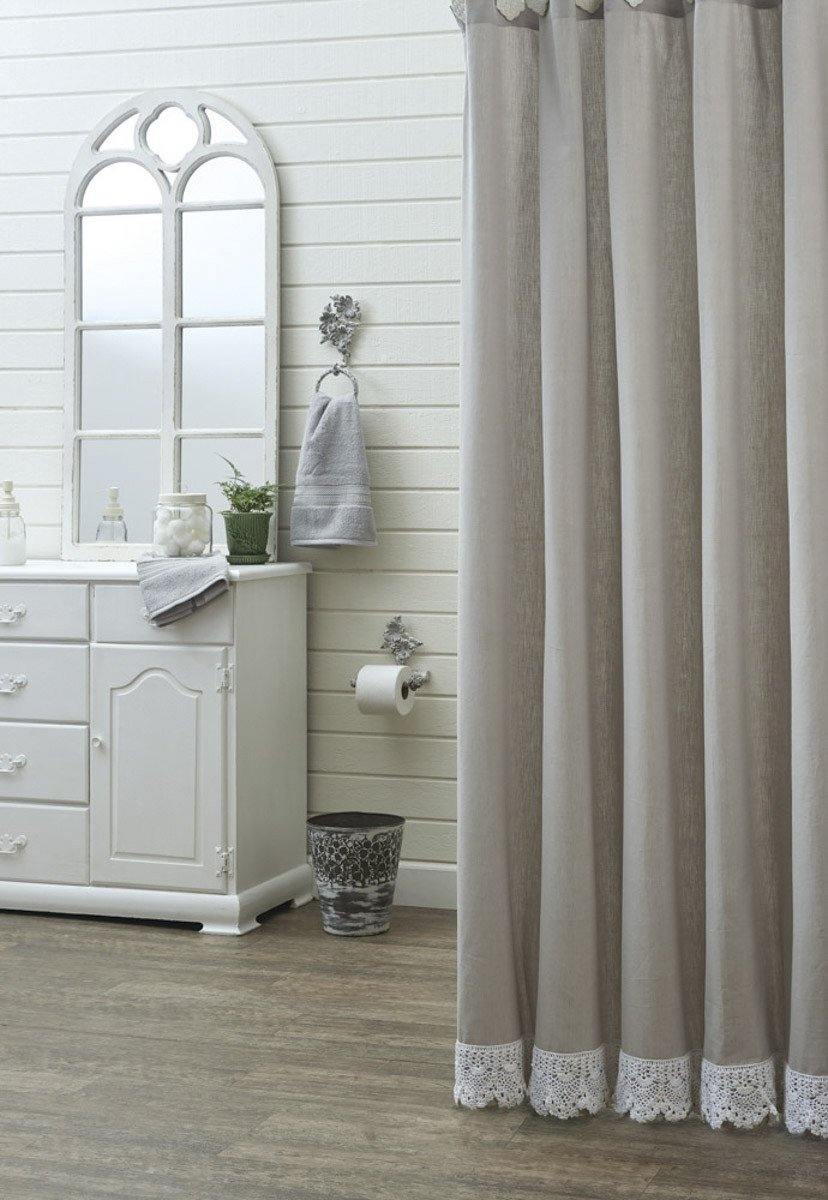 Vintage Crochet Lace Shower Curtain - 72