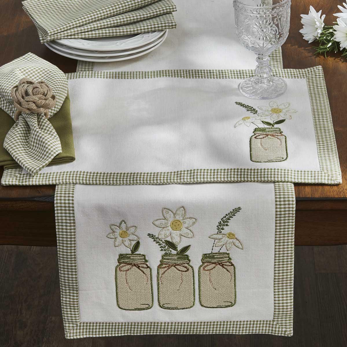 Mason Jar Placemats - Set Of 12 Park Designs - The Fox Decor