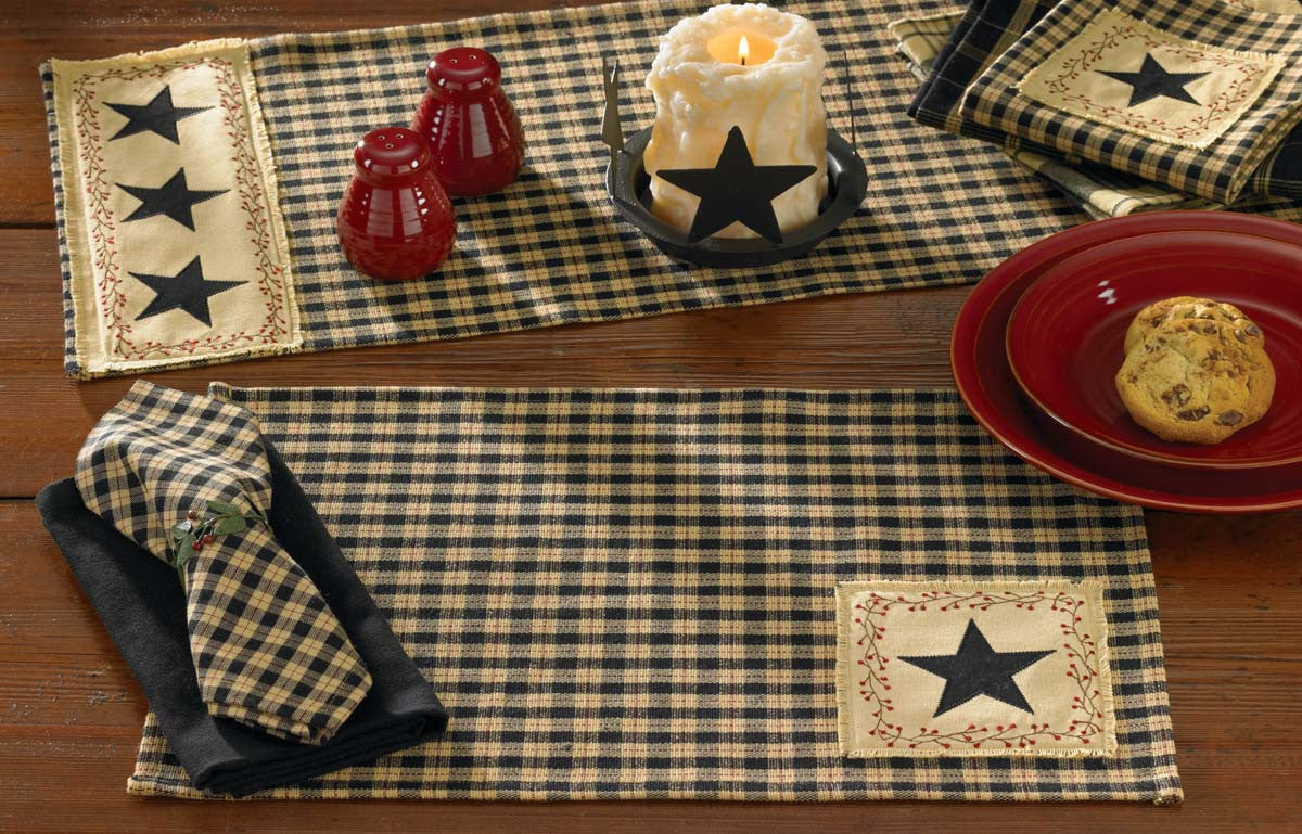 Star Patch Placemats - Set Of 6 Park Designs