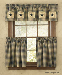 Thumbnail for Farmhouse Star Patch Valance Park designs - The Fox Decor