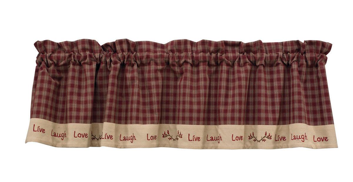 Sturbridge Live, Laugh, Love Valance Park designs - The Fox Decor