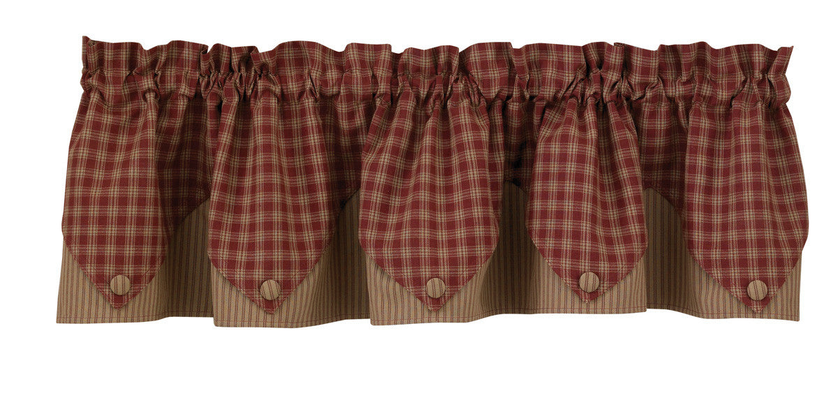 Sturbridge Lined Point Valance - Wine (72