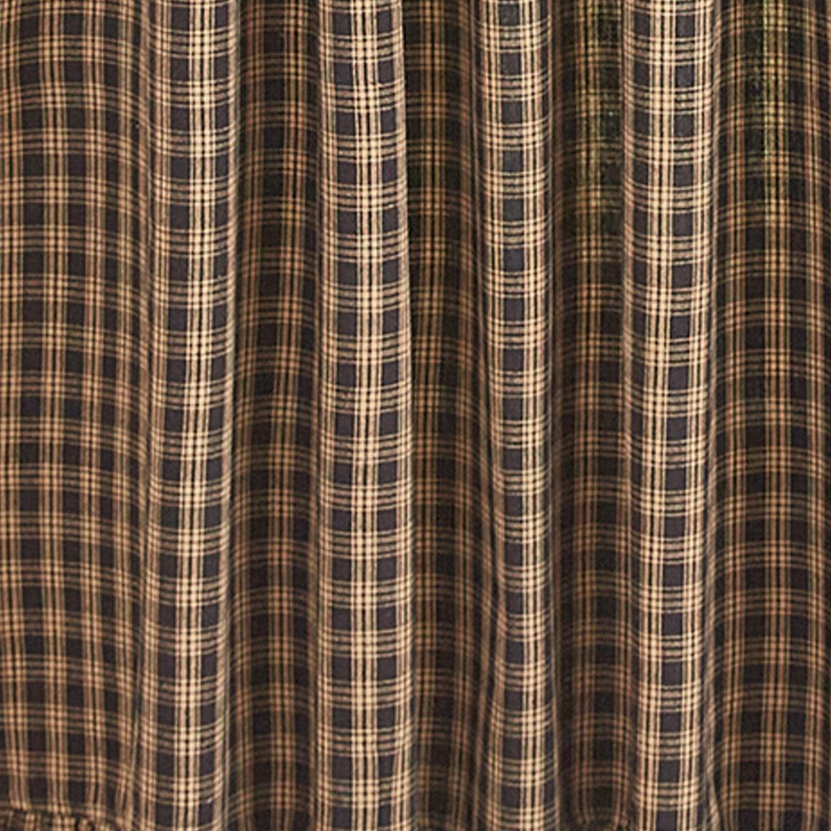 Sturbridge Plaid Ruffle Single Panel - Black 56x84 Park Designs - The Fox Decor