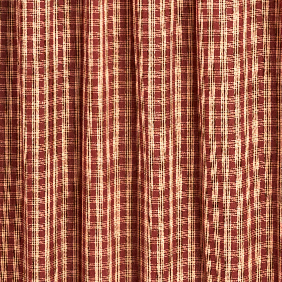 Sturbridge Plaid Ruffle Shower Curtain - Wine 72