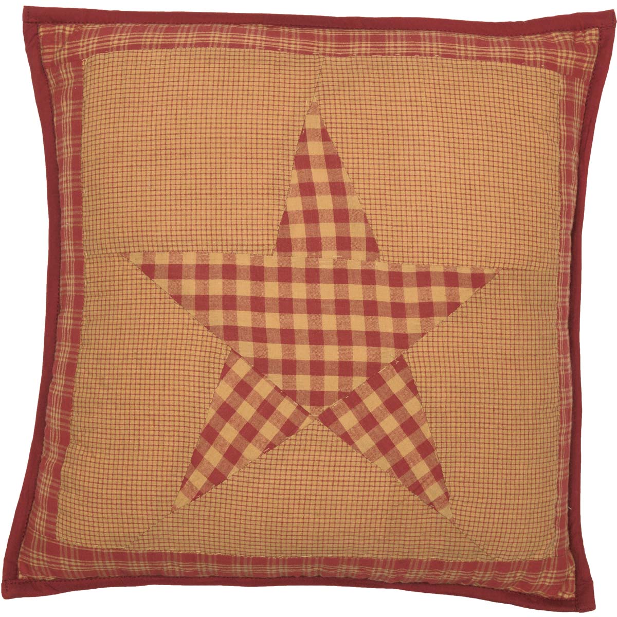 Ninepatch Star Quilted Pillow 12x12