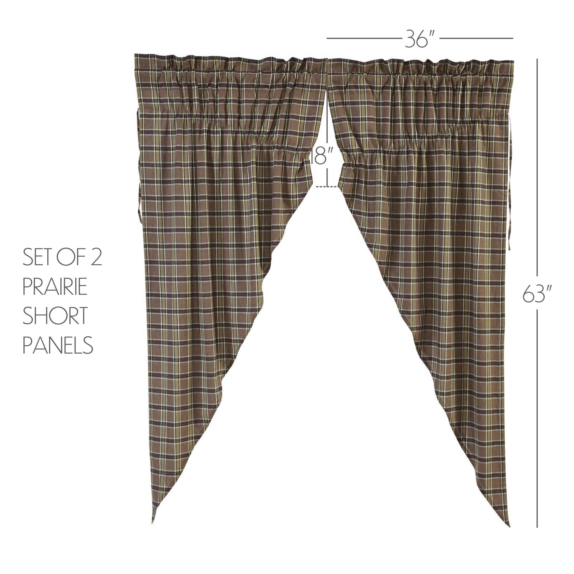 Wyatt Prairie Short Panel Curtain Set of 2 63x36x18 VHC Brands - The Fox Decor