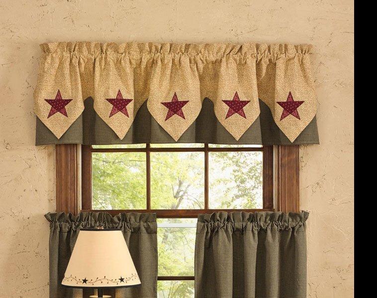 Country Star Valance - Point Park Designs - The Fox Decor