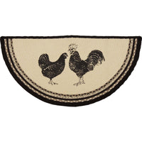 Sawyer Mill Charcoal Poultry Jute Braided Rug Half Circle 16.5