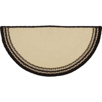 Sawyer Mill Charcoal Poultry Jute Braided Rug Half Circle 16.5