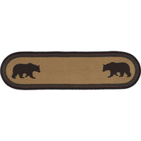 Wyatt Stenciled Bear Jute Runner Oval 13x48 VHC Brands - The Fox Decor