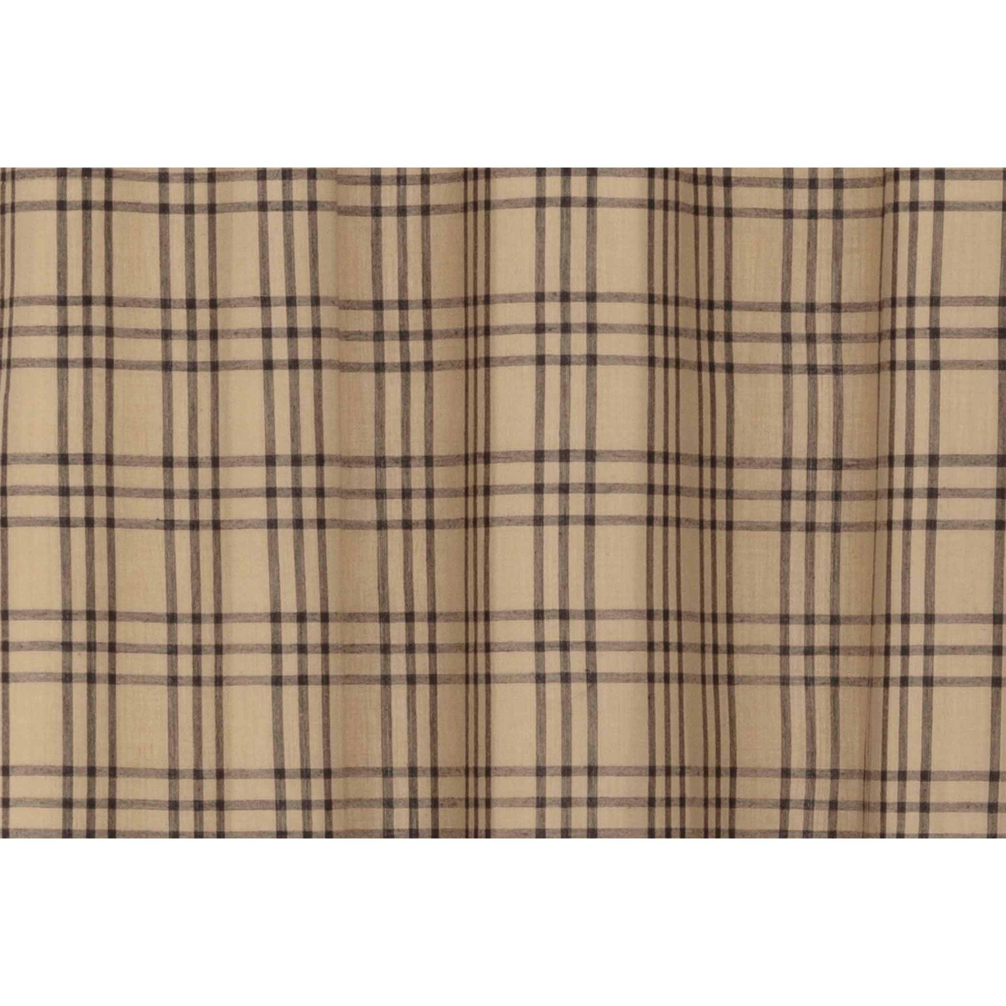 Sawyer Mill Charcoal Plaid Tier Curtain Set VHC Brands - The Fox Decor