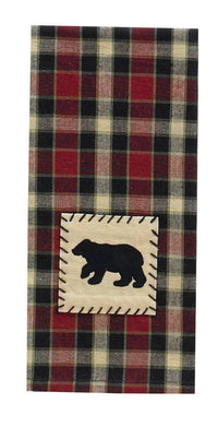 Concord Black Bear Applique Dishtowel - Set of 2 Park Designs - The Fox Decor
