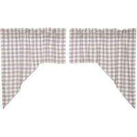 Thumbnail for Annie Buffalo Grey Check Swag Curtain Set of 2 36x36x16 - The Fox Decor