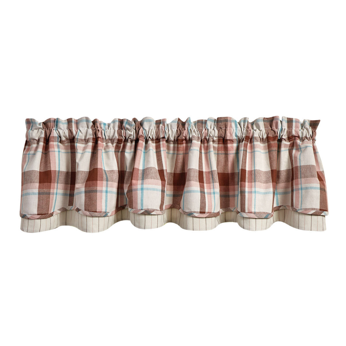 Mountbatten Lined Layered Valance 16" L - Park designs - The Fox Decor
