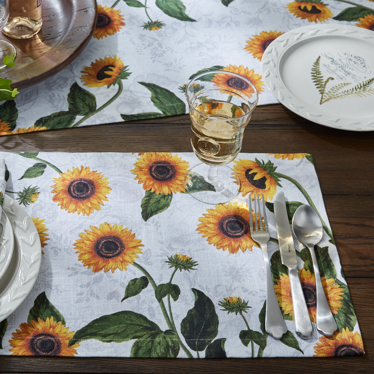 Sunflower Toile Placemats - Set Of 6 Park Designs