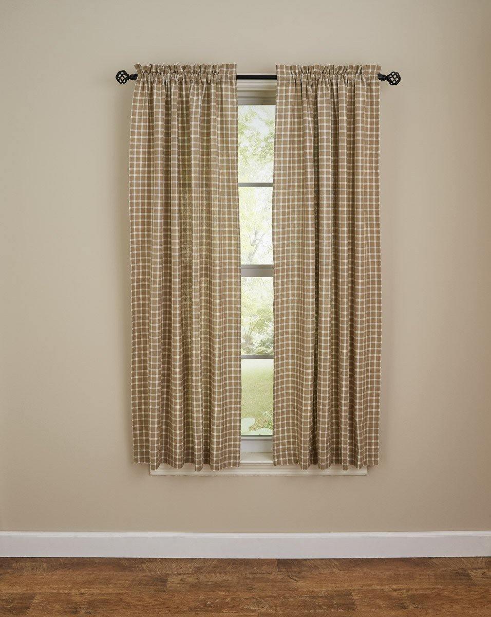 Stoneboro Check Panels - Cream 72x63 Lined Park Designs - The Fox Decor