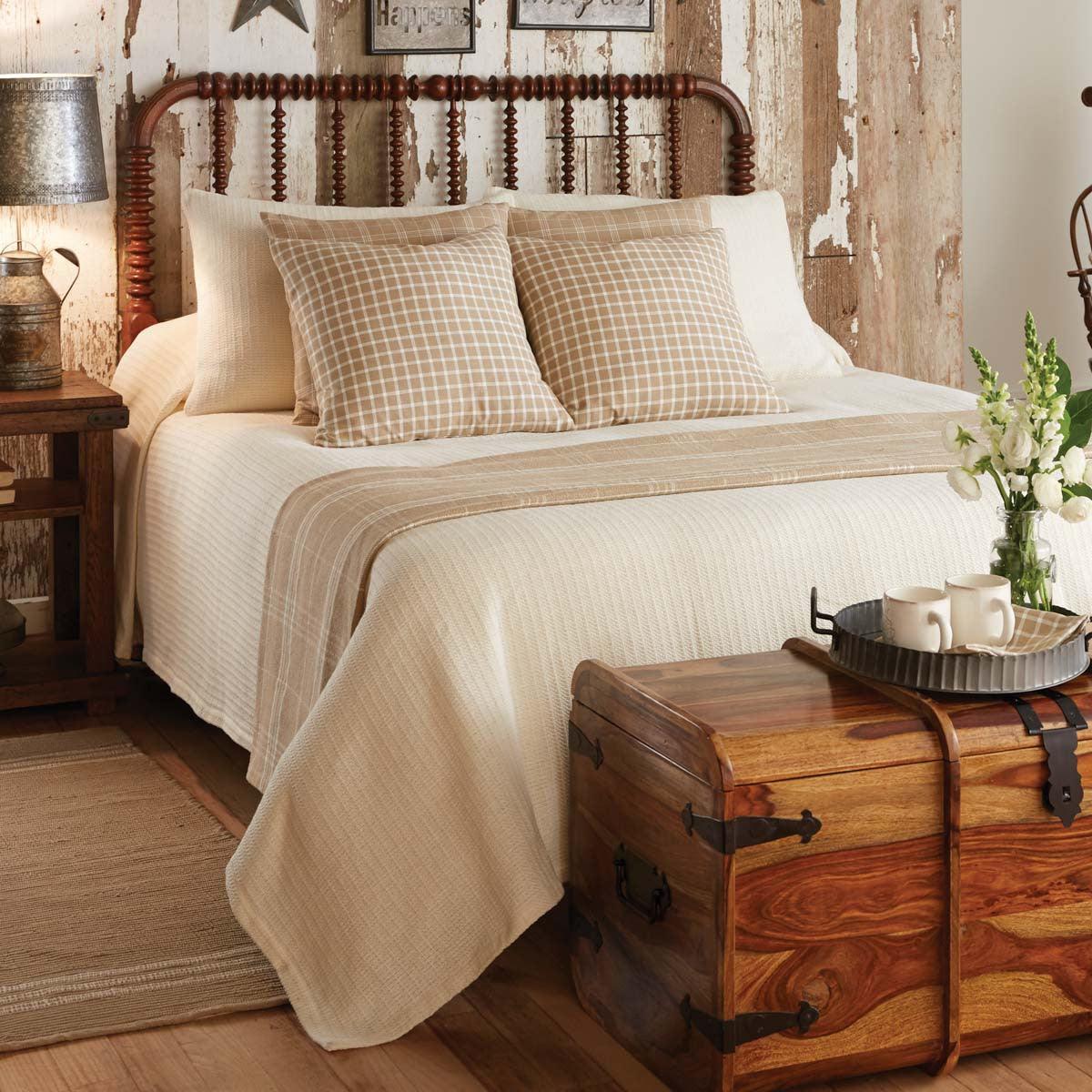 Farmington Queen Bedspread - Cream 94x108 - Park Designs - The Fox Decor