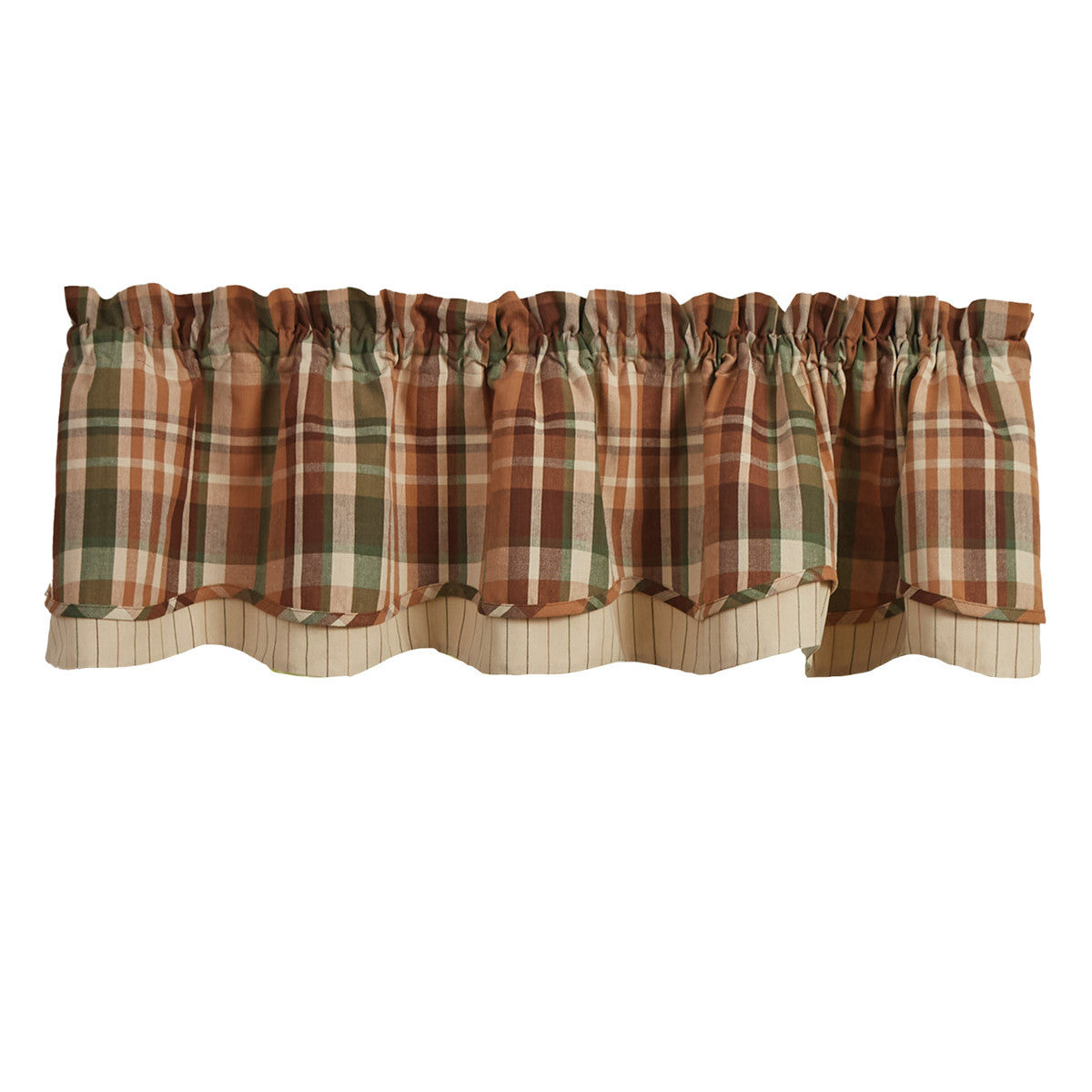 Woodbourne Lined Layered Valance 16" L - Park designs