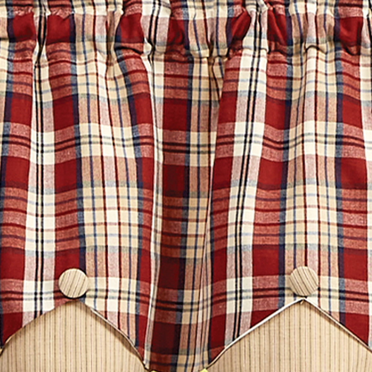 Gemstone Lined Scalloped Valance 15" L - Park designs - The Fox Decor