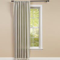 Ticking With Ball Fringe Single Panel - 56x84 - Park Designs - The Fox Decor