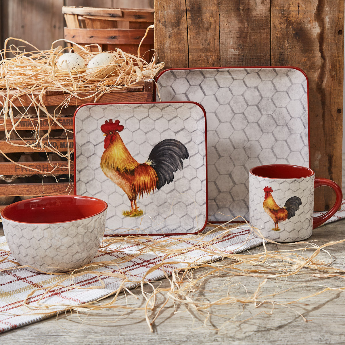 Rooster clearance dinner plates