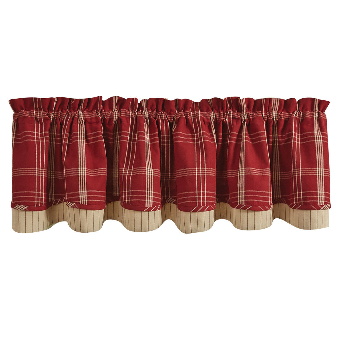 Arlington Lined Layered Valance Curtain - 72" x 16" Park designs - The Fox Decor